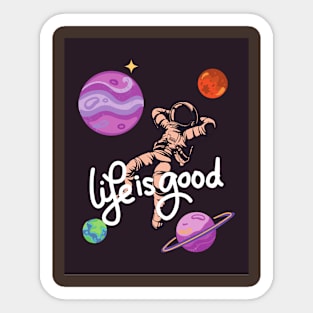 astronaut T shirt design Sticker